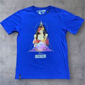 LRG Lifted Research Group Imaginacion Graphic T-Shirt Royal Blue Men's Size M